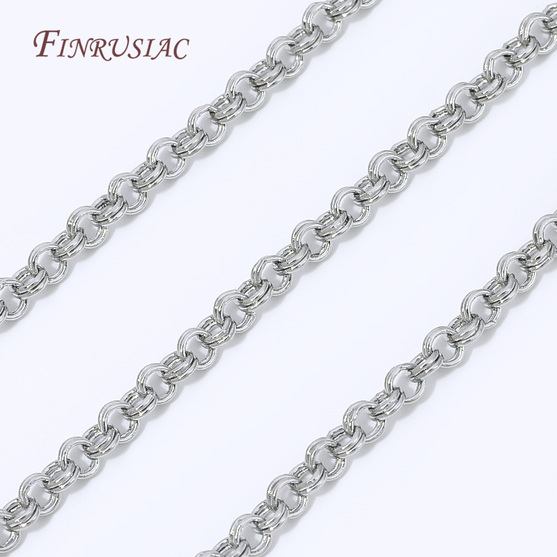 Chain Roll Cable - โซ่ลูกปัดรูปตัวโอ ทำจากทองเหลืองชุบทองคำ 18K ป้องกันการหมอง ดีไซน์เรียบหรู รูปทรงตัวโอ