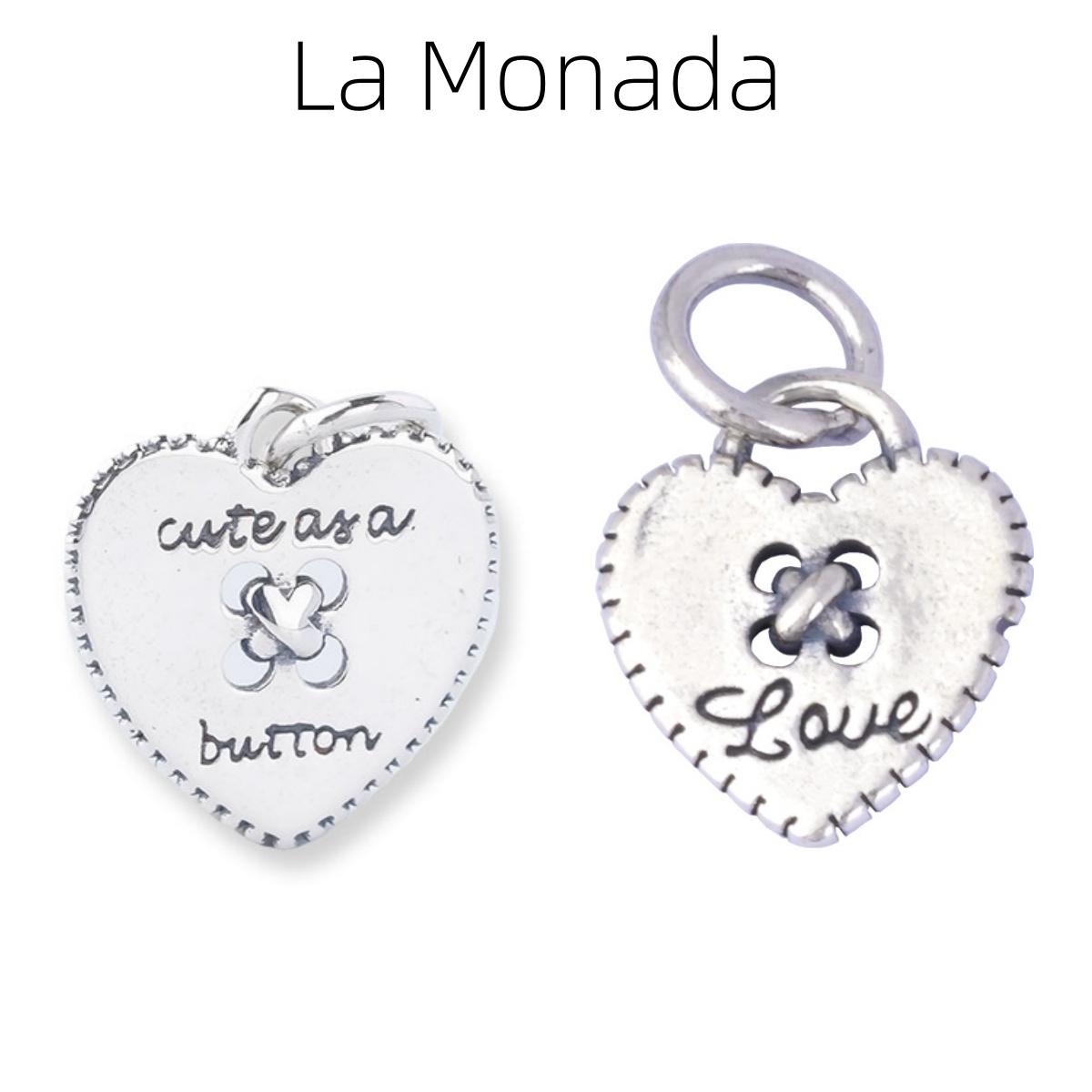 Jewelry Making In La - จี้รูปหัวใจเงินแท้ 925 สำหรับสร้อยข้อมือ สร้อยคอ ทำเครื่องประดับ จี้เงิน