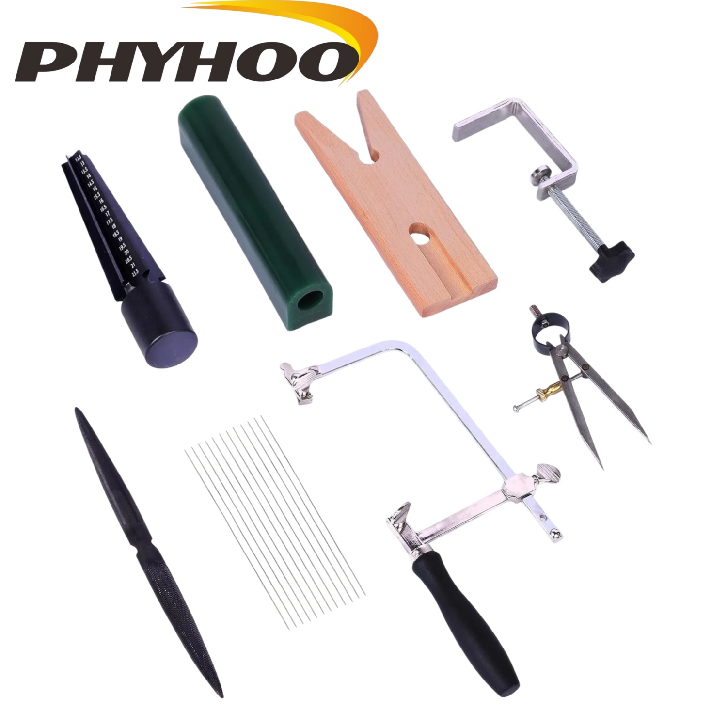 Jewelry Making Machine - ชุดอุปกรณ์ทำแหวนขี้ผึ้งครบชุด PHYHOO พร้อมเครื่องมือแกะสลัก แม่พิมพ์หลอด ใบเลื่อยวงแหวน เครื่องวัดขนาด