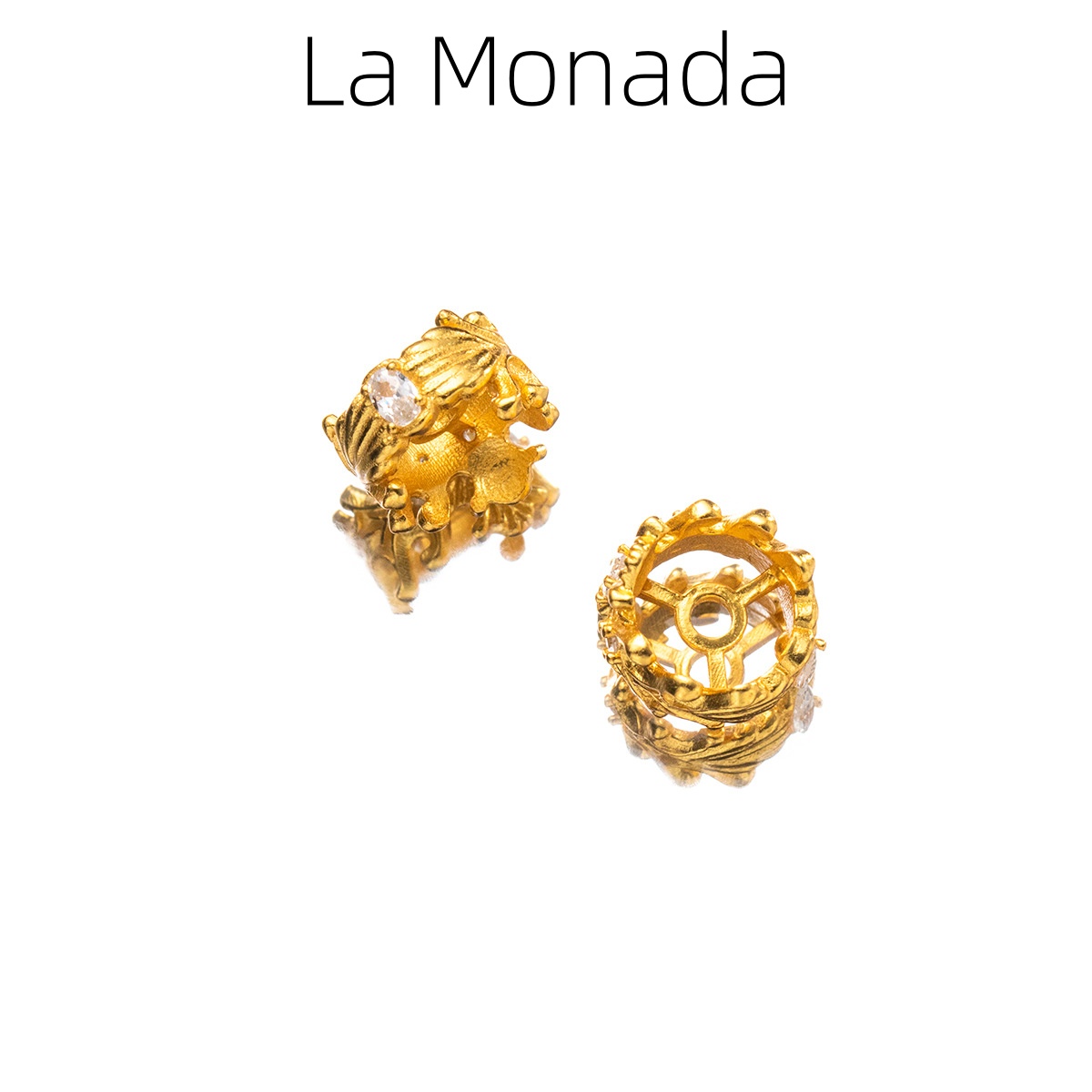 Jewelry Making In La - ลูกปัดเงินแท้ 925 รูปมงกุฎ ประดับเพชรซิคอน สำหรับทำเครื่องประดับ DIY