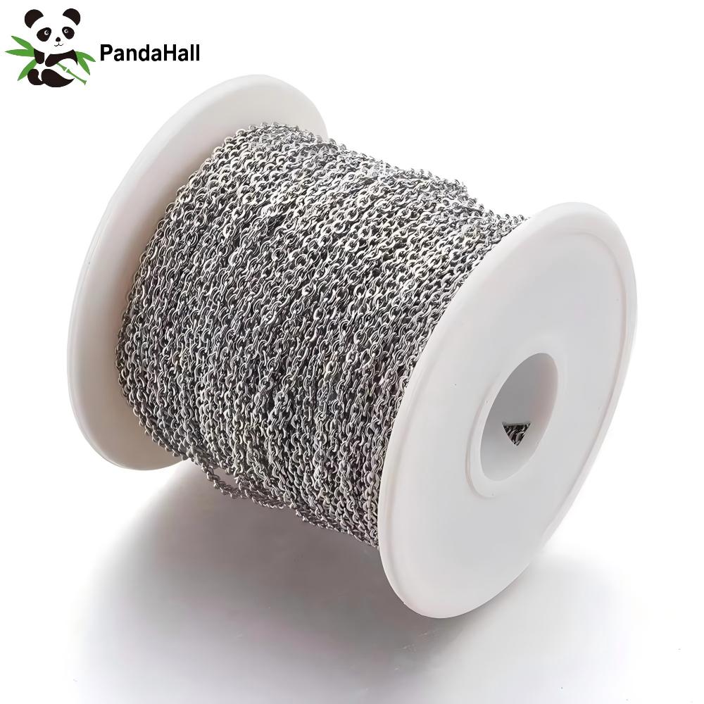 Chain Roll Cable - โซ่สแตนเลส PandaHall 50 ม./ม้วน แบบเชื่อมต่อ พร้อมแกนม้วน
