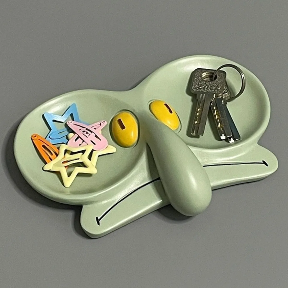 Jewelry Making Desk - ถาดใส่เครื่องประดับรูปปลาหมึกยักษ์แบบใหม่ สำหรับวางบนโต๊ะทำงาน ของตกแต่งน่ารักสไตล์การ์ตูน เหมาะสำหรับตกแต่งบ้านและสำนักงาน