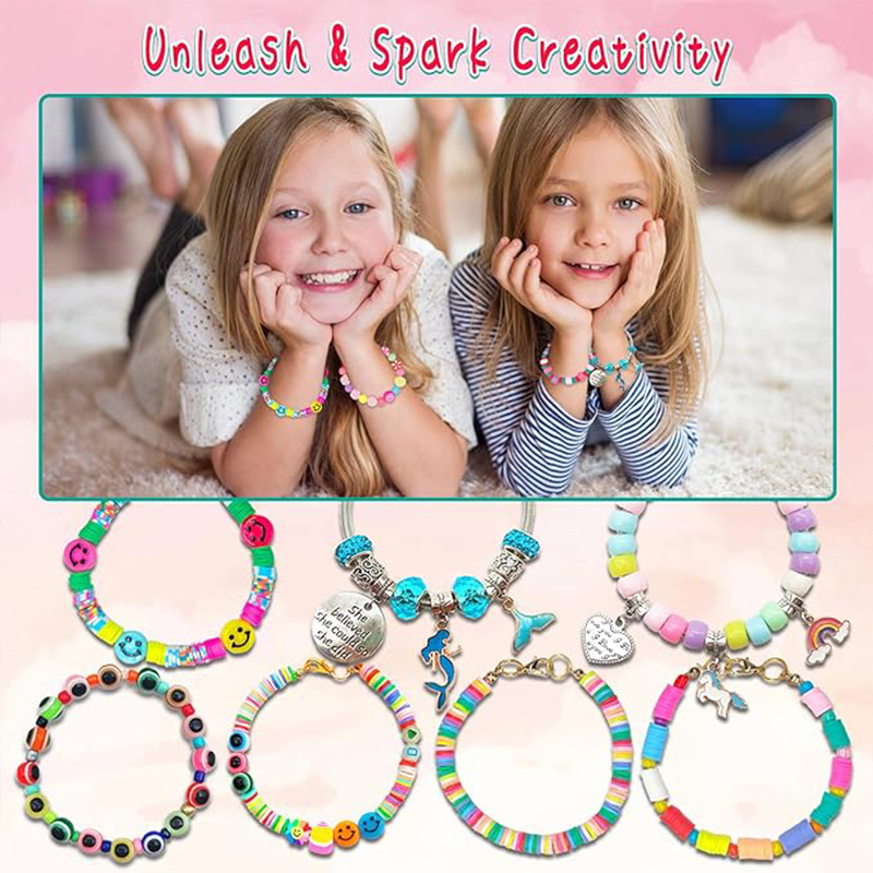 3400 ชิ้นลูกปัด Charms เครื่อง - Jewelry Making Kits For Girls บทวิจารณ์และราคา