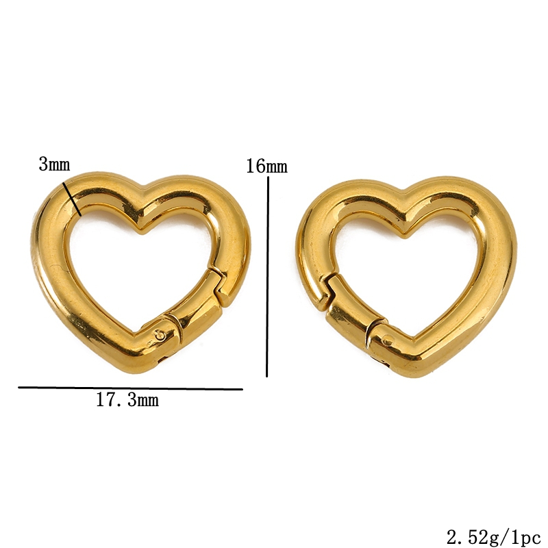 ตัวล็อกสแตนเลส 2 ชิ้น รูปหัวใจ - Jewelry Making Class บทวิจารณ์และราคา