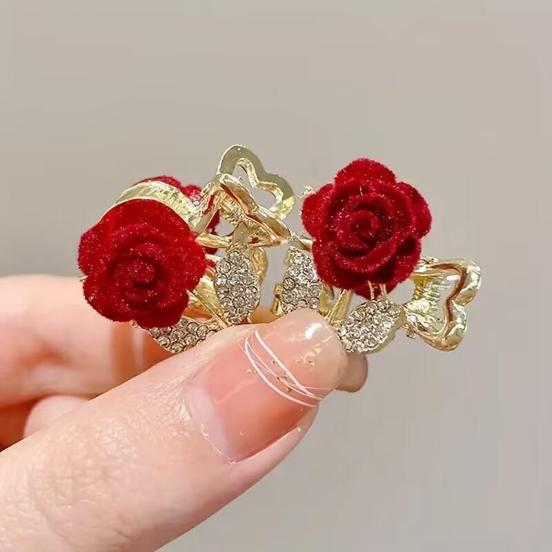 กิ๊บติดผมรูปดอกกุหลาบประดับเพช - Jewelry Making Adults บทวิจารณ์และราคา