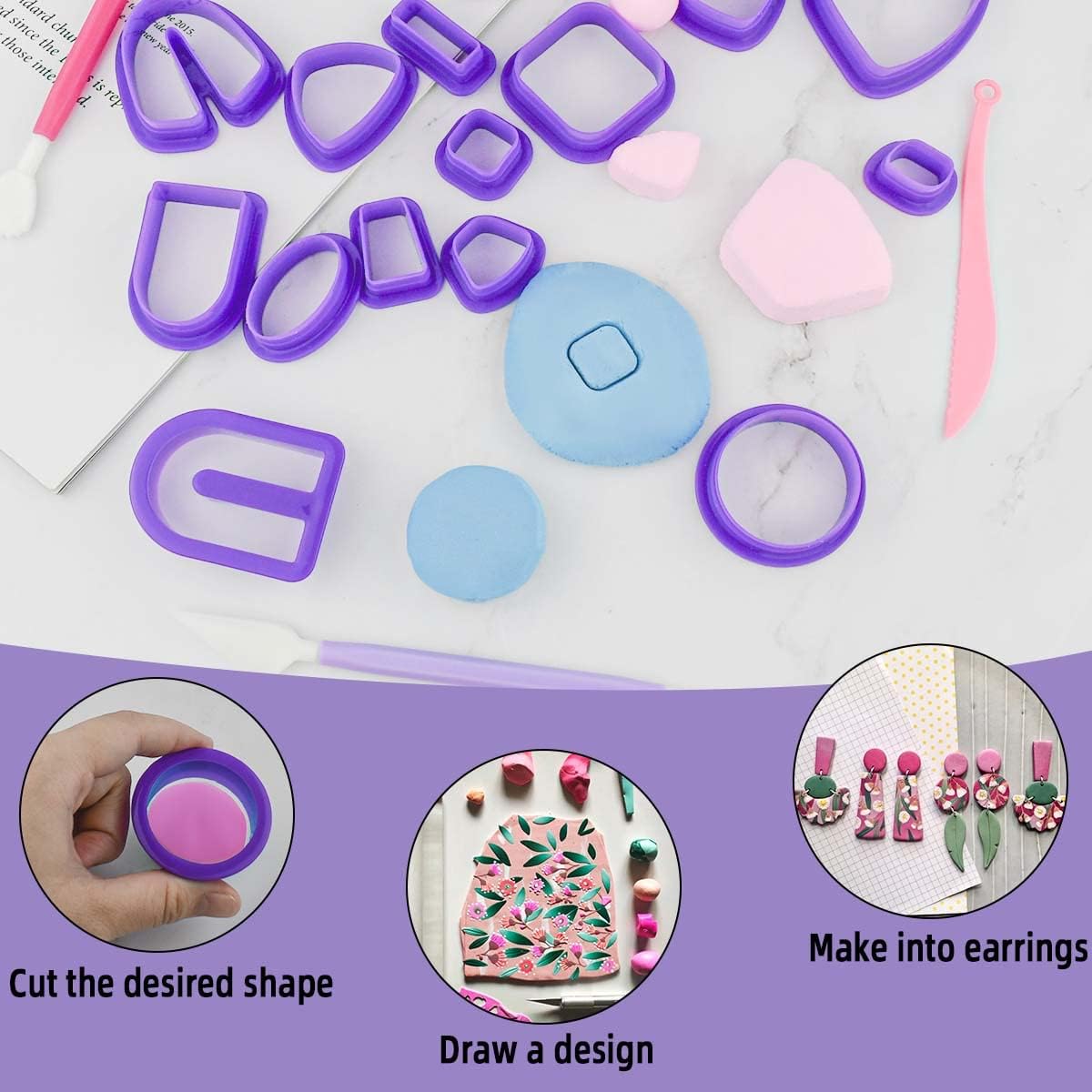 Polymer Clay ต่างหูทําชุดรวม 1 - Jewelry Making Kits For Girls บทวิจารณ์และราคา