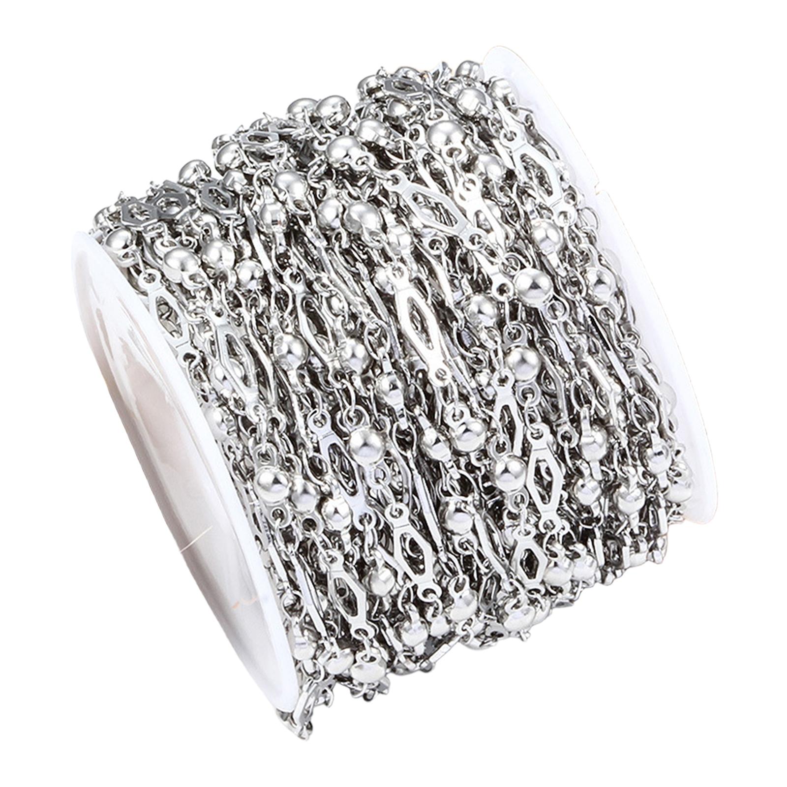โซ่ลูกปัดสแตนเลสสีเงินแบบม้วน  - Chain Roll Cable บทวิจารณ์และราคา