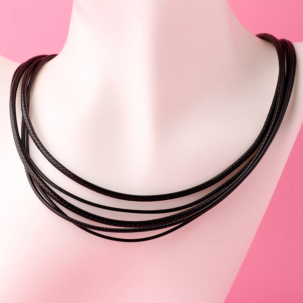 เชือกสร้อยคอหนังถักสีดำเงินแท้ - Jewelry Making In La บทวิจารณ์และราคา