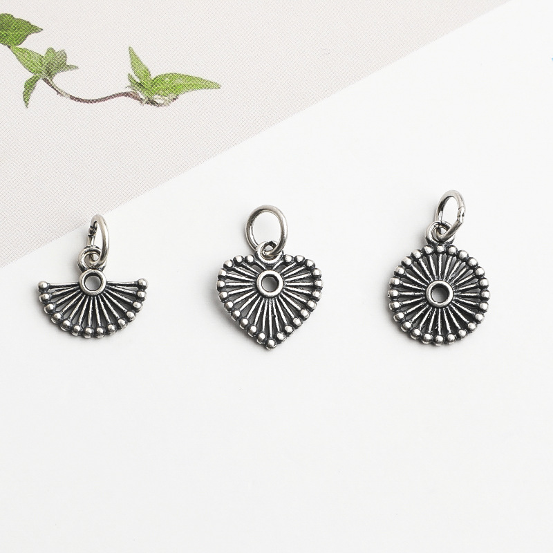 จี้เงิน 925 รูปหัวใจกลวงทรงพัด - Jewelry Making In La บทวิจารณ์และราคา