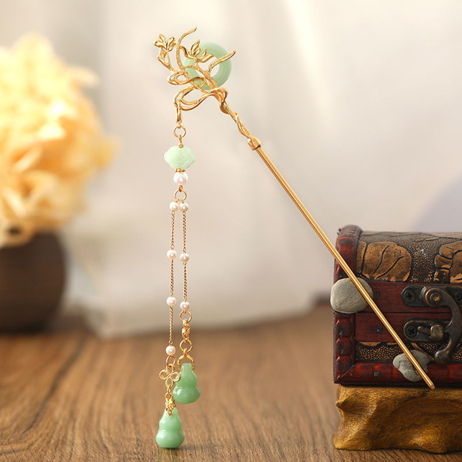 สไตล์จีนแก้วสําหรับผู้หญิงEleg - Jewelry Making Adults บทวิจารณ์และราคา