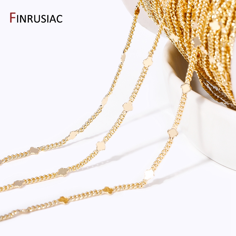 โซ่สายเลื่อมทองเหลืองชุบทอง14K - Chain Roll Cable บทวิจารณ์และราคา
