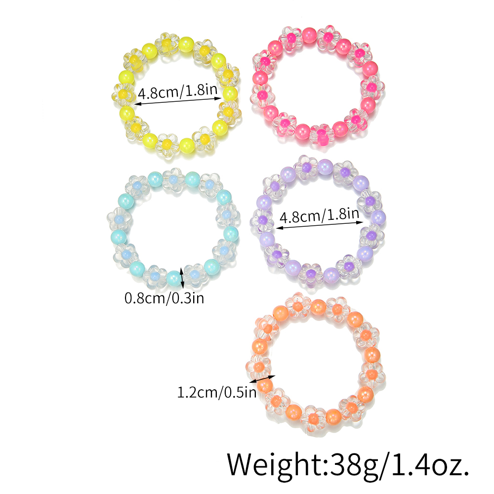 5 ชิ้น/เซ็ตสีสันลูกปัดดอกไม้สร - Jewelry Making Kits For Girls บทวิจารณ์และราคา