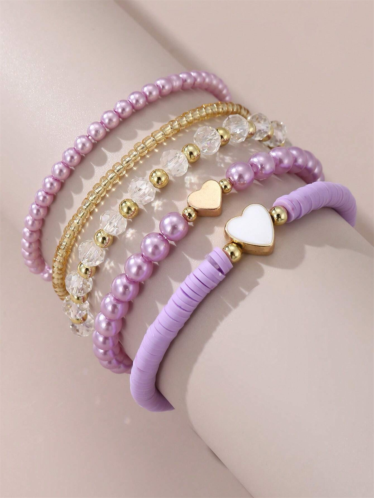 5 ชิ้นหัวใจสีชมพูเด็กสร้อยข้อม - Jewelry Making Kits For Girls บทวิจารณ์และราคา